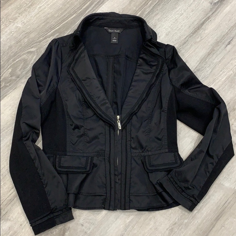 WHITE HOUSE BLACK MARKET black cropped jacket